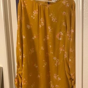 New mustard dressy blouse